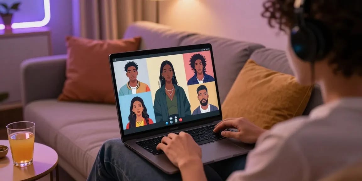 Immersive nsfw ai chat experience with engaging character interactions in a cozy digital setting.
