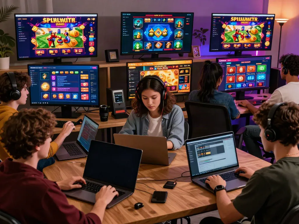 Players enjoying de bet online gaming with vibrant interface and excitement.