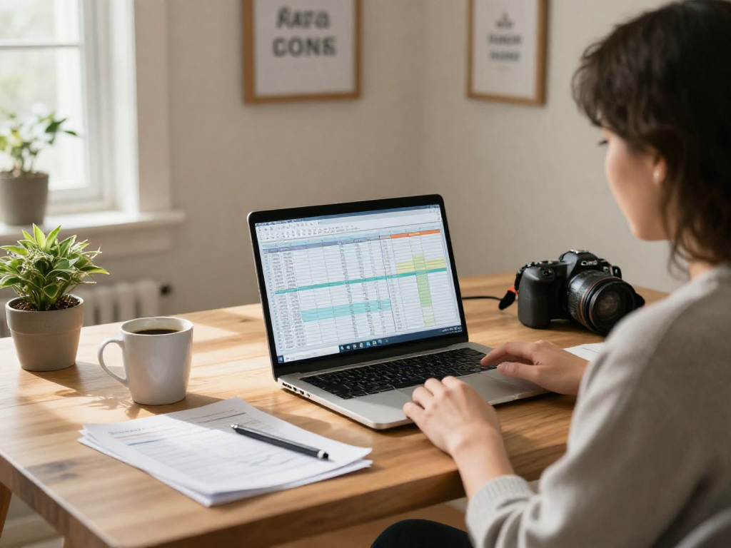 Debt consolidation strategies analyzed in a cozy home office.