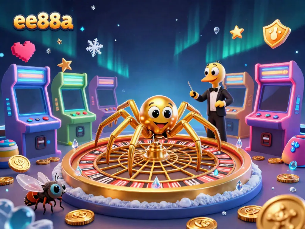 Experience thrilling bets with the ee88a golden spider web roulette casino scene.