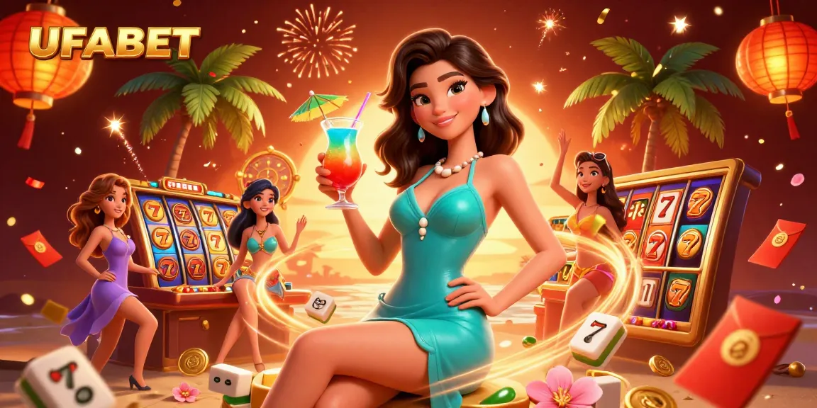 Experience winning slots excitement at UFABET with vibrant casino celebration elements.