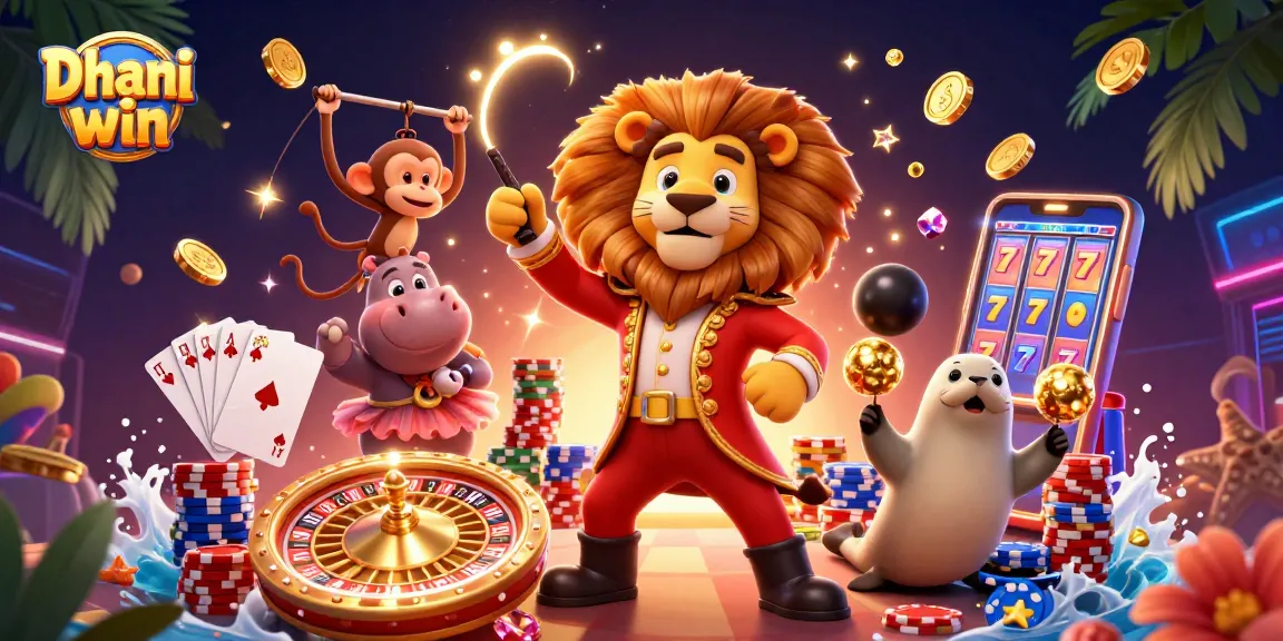 Experience thrilling wins at Dhani win with vibrant gaming scenes filled with excitement.