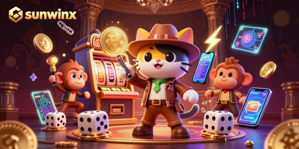 Experience the thrill of winning with sunwinx in this vibrant casino-themed 3D illustration.